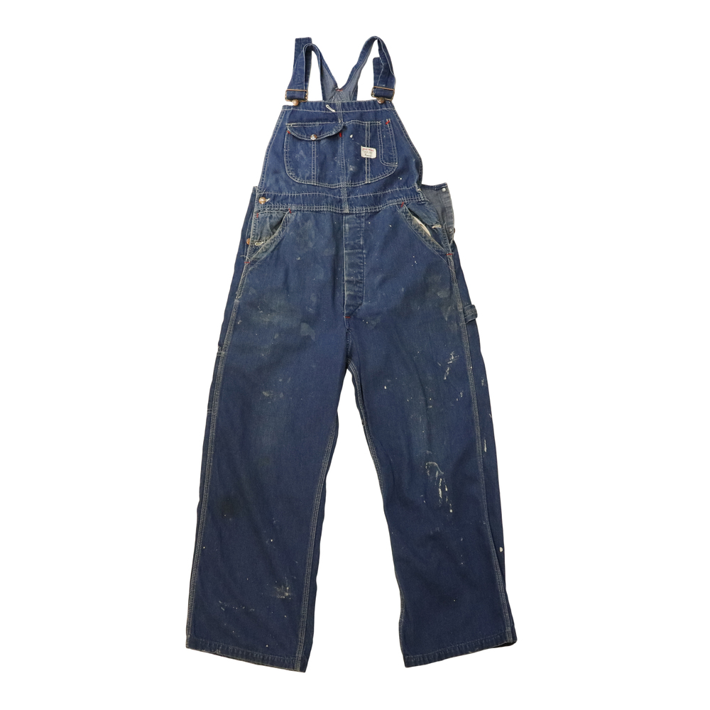 Vintage 50s Big Mac Paint Splatter Denim Overalls